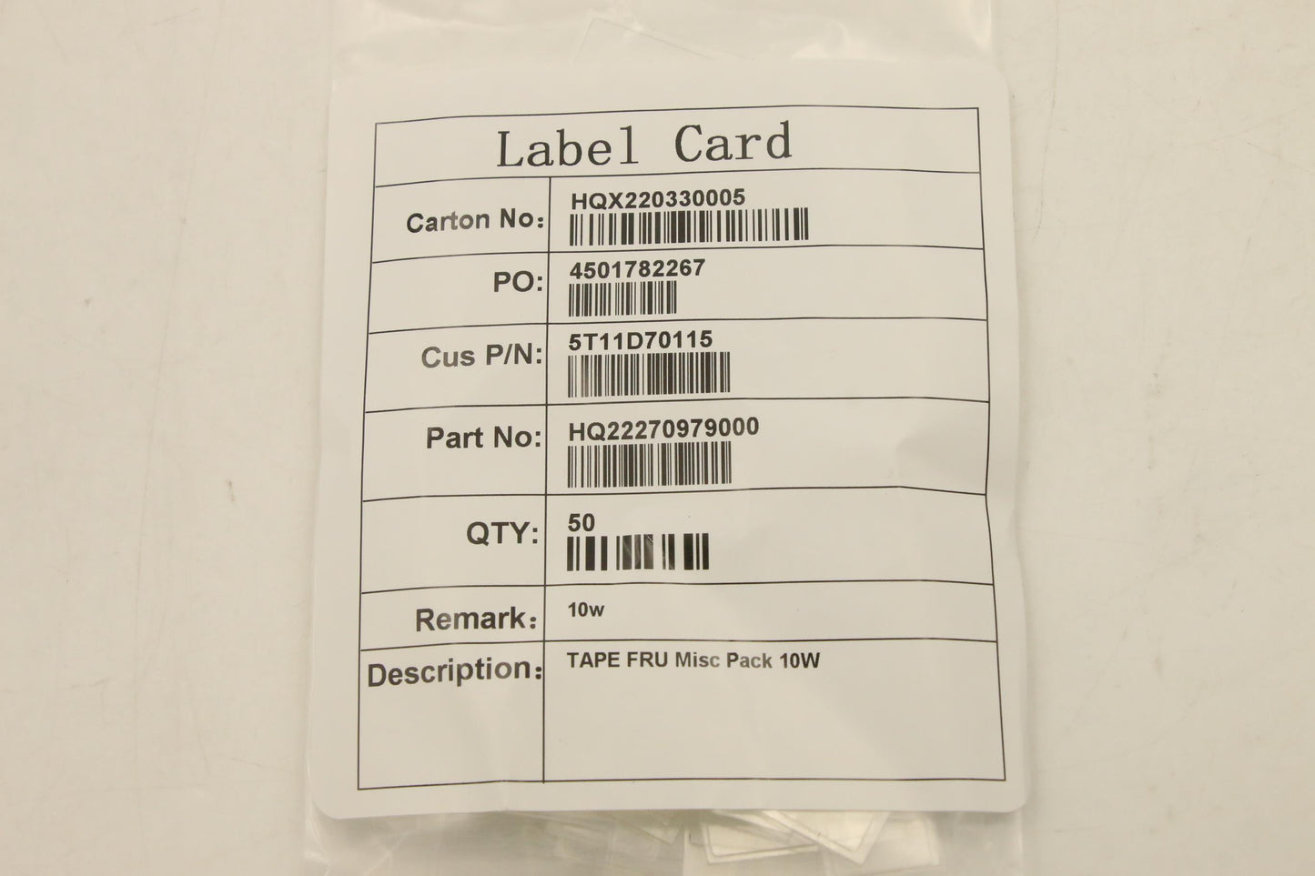 Lenovo Tape Fru Misc Pack 10W - 5T11D70115