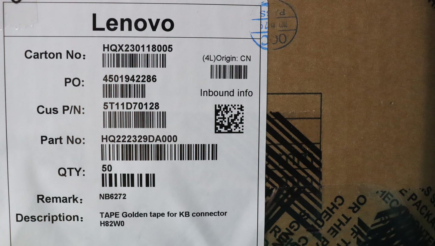 Lenovo Tape Golden Tape For Kb Connec - 5T11D70128