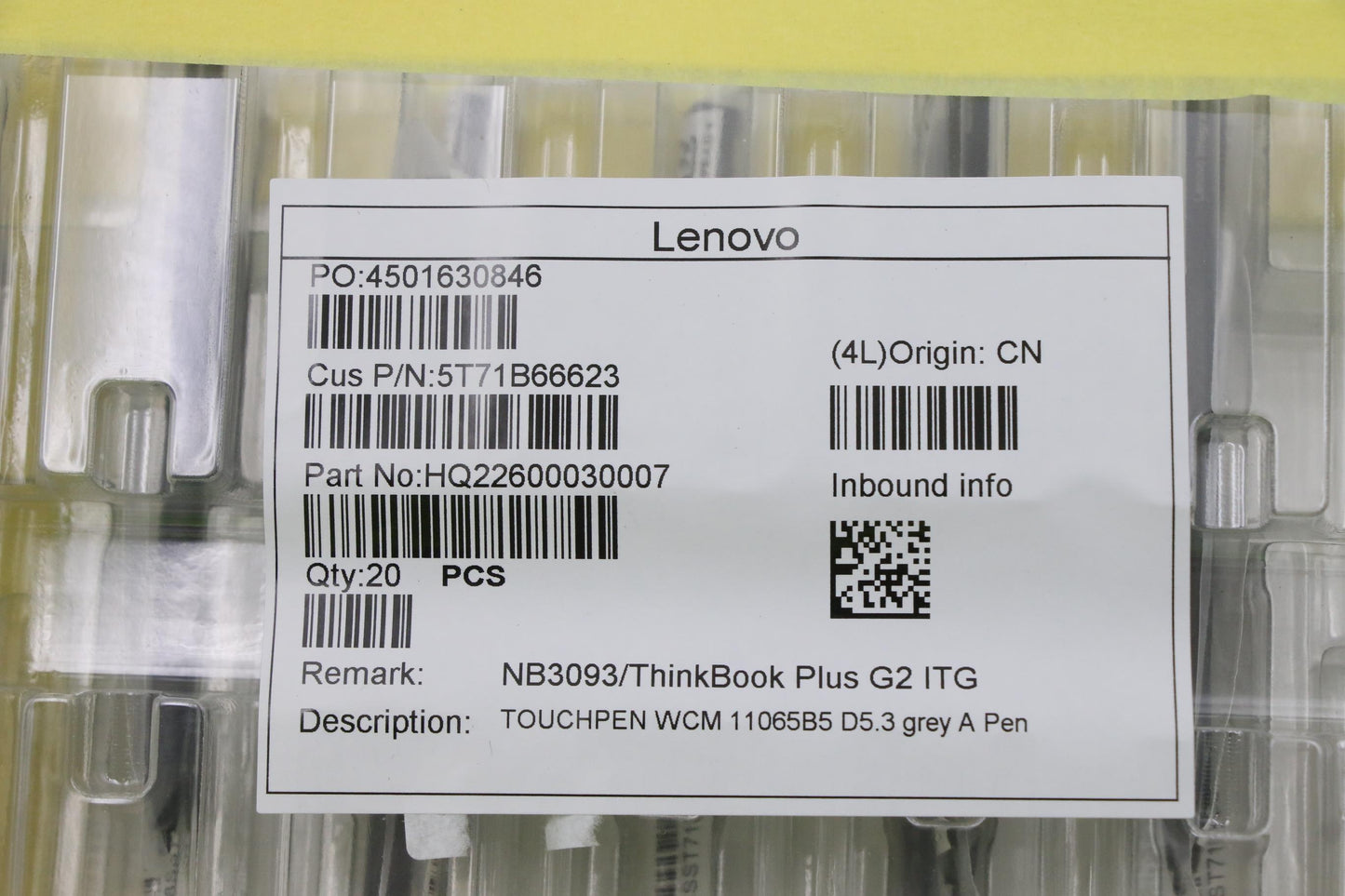 Lenovo Touchpen Wcm 11065B5 D5.3 Grey - 5T71B66623
