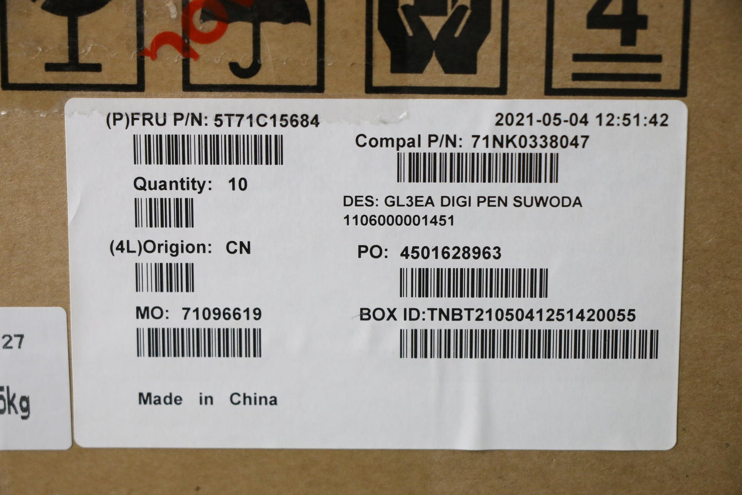Lenovo Touchpen Swd 1106000001451 D5. - 5T71C15684