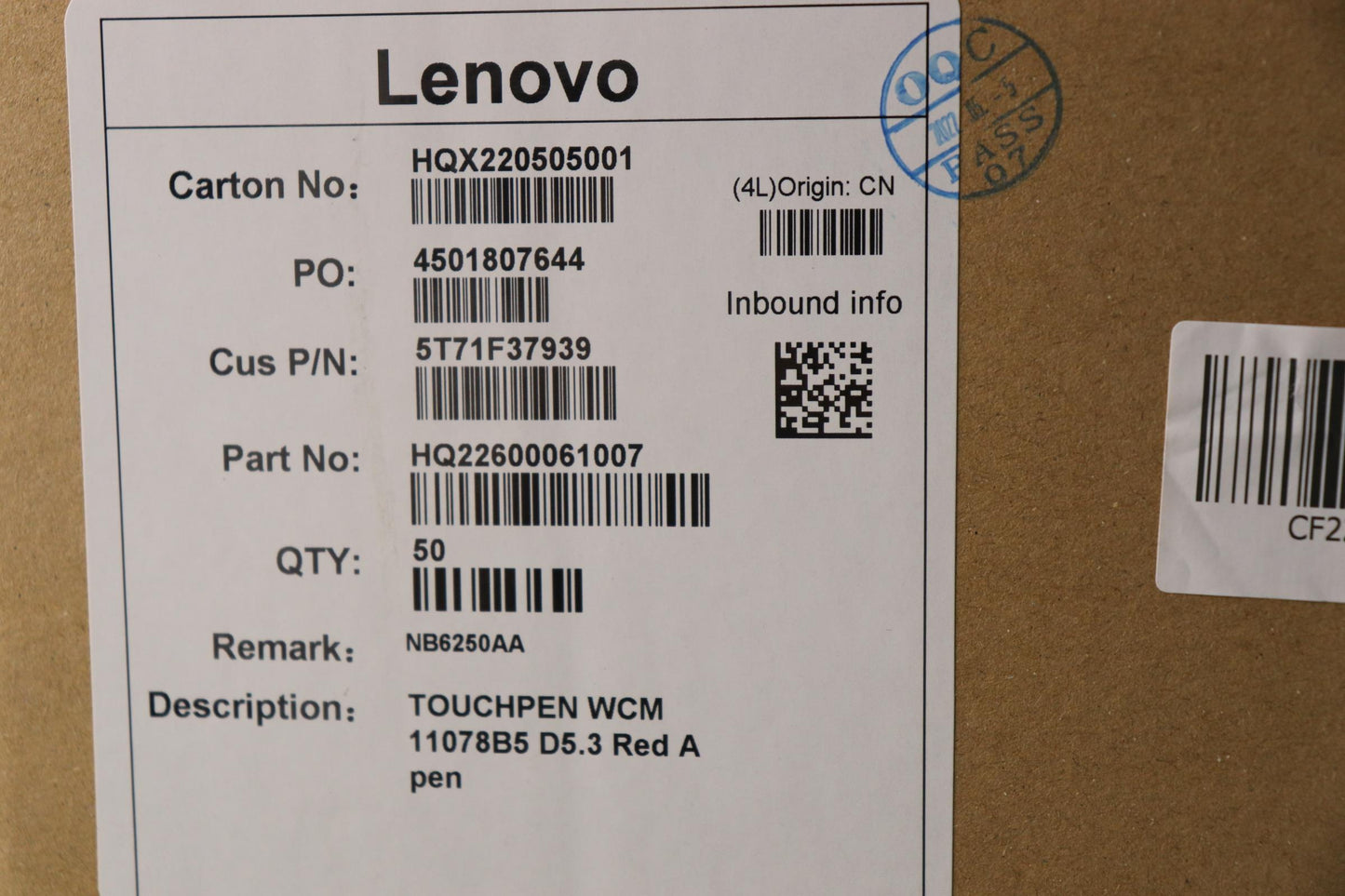 Lenovo Touchpen Wcm 11078B5 D53 Red A - 5T71F37939