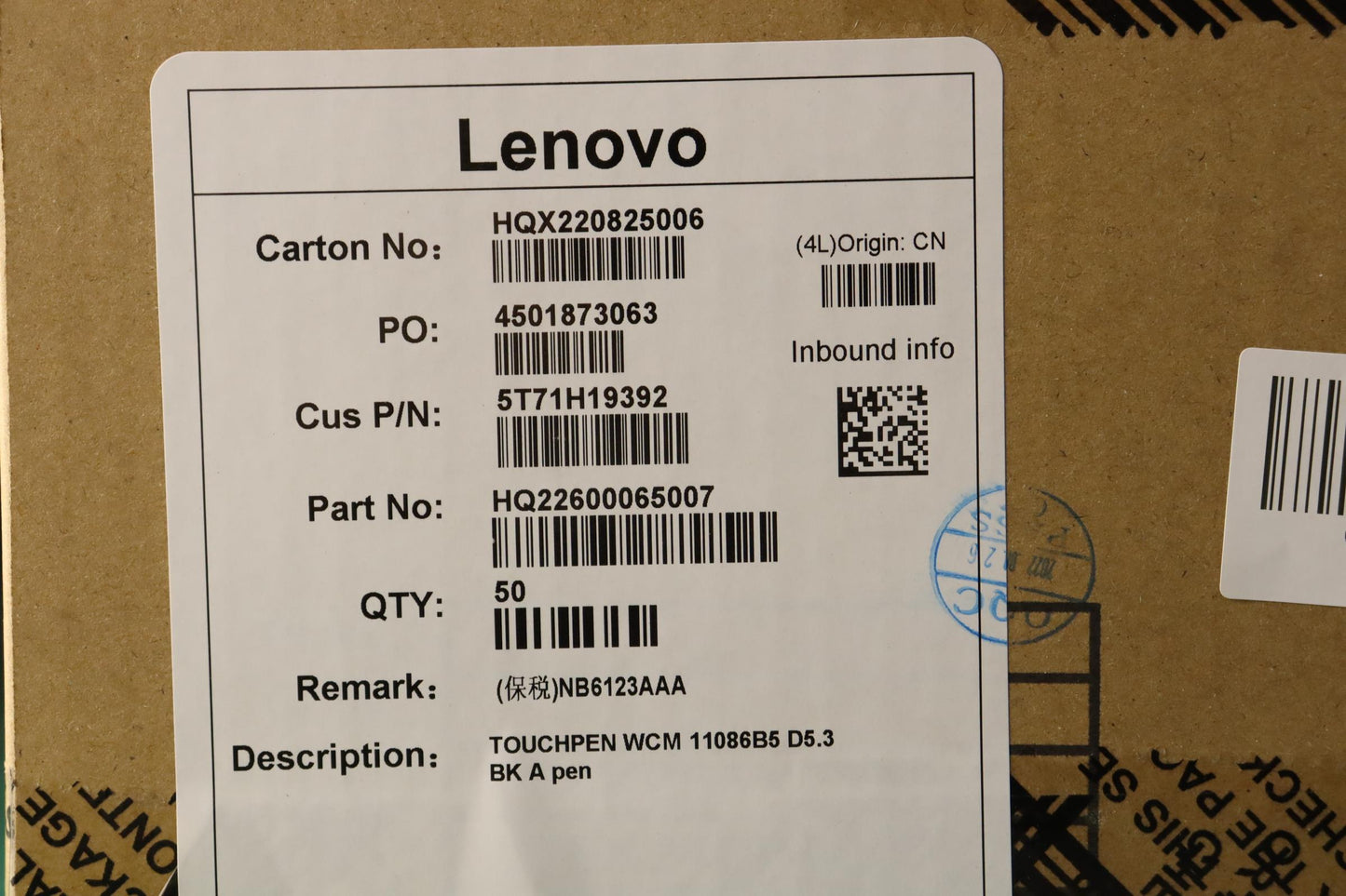 Lenovo Touchpen Wcm 11086B5 D53 Bk A - 5T71H19392