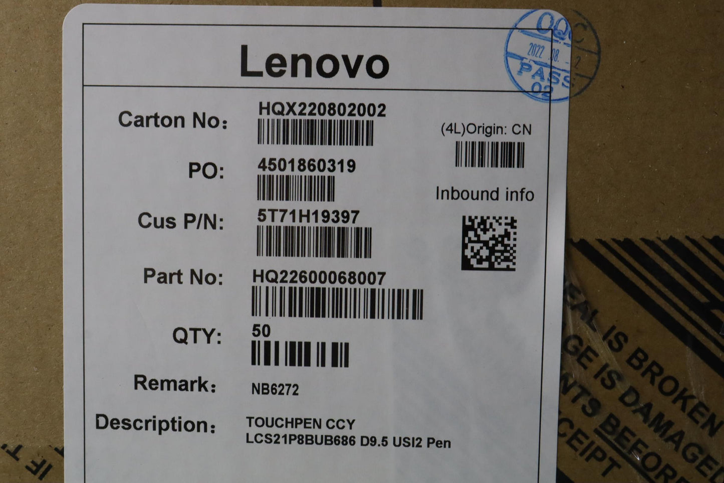 Lenovo Touchpen Ccy Lcs21P8Bub686 D95 - 5T71H19397