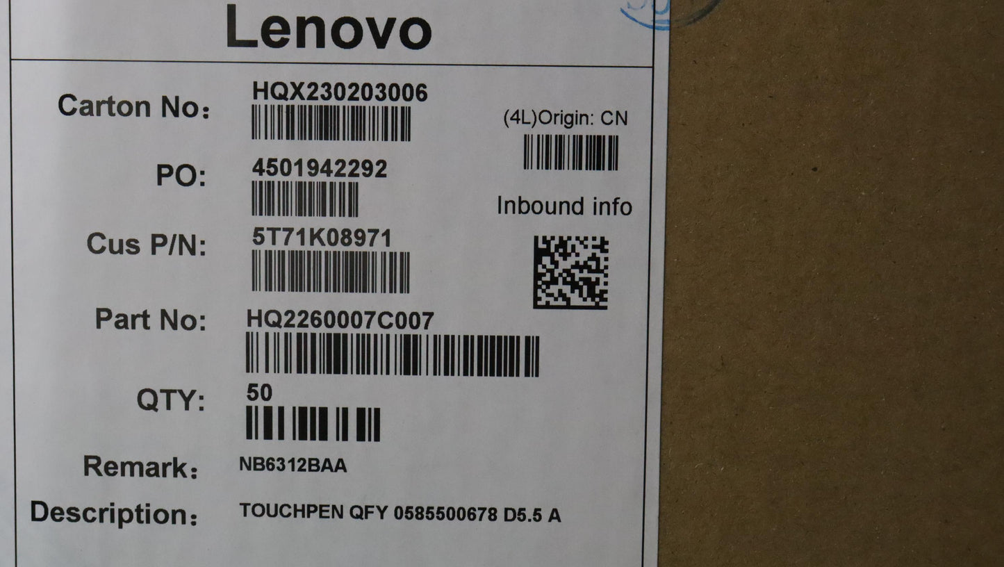 Lenovo Touchpen Qfy 0585500678 D5.5 A - 5T71K08971