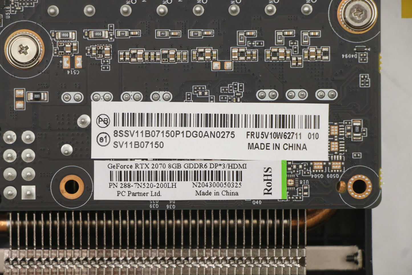 Lenovo Video Card, RTX2070, CD, 8GB GDDR6, 3DP/H/N - 5V10W62711