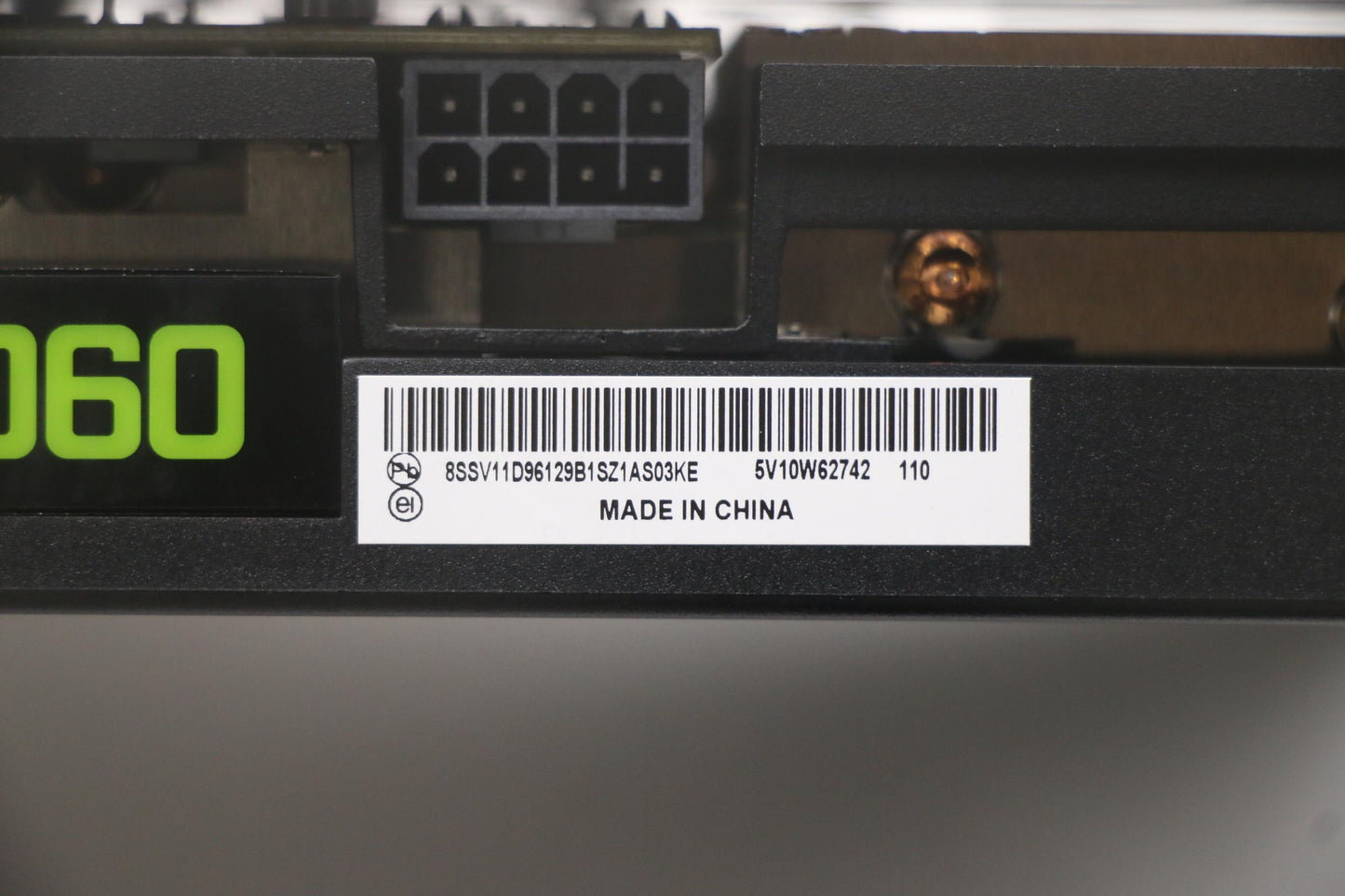 Lenovo Video Card, NVIDIA RTX 3060, 12GB GDDR6, 3 Display Ports/HDMI - 5V10W62742