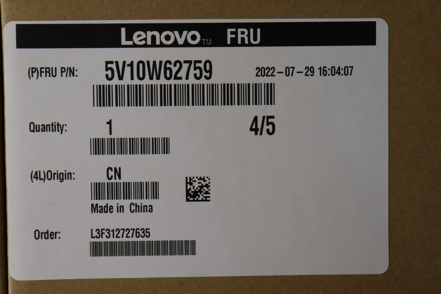 Lenovo Videocard Iris Xe Max2Glpddr4X - 5V10W62759