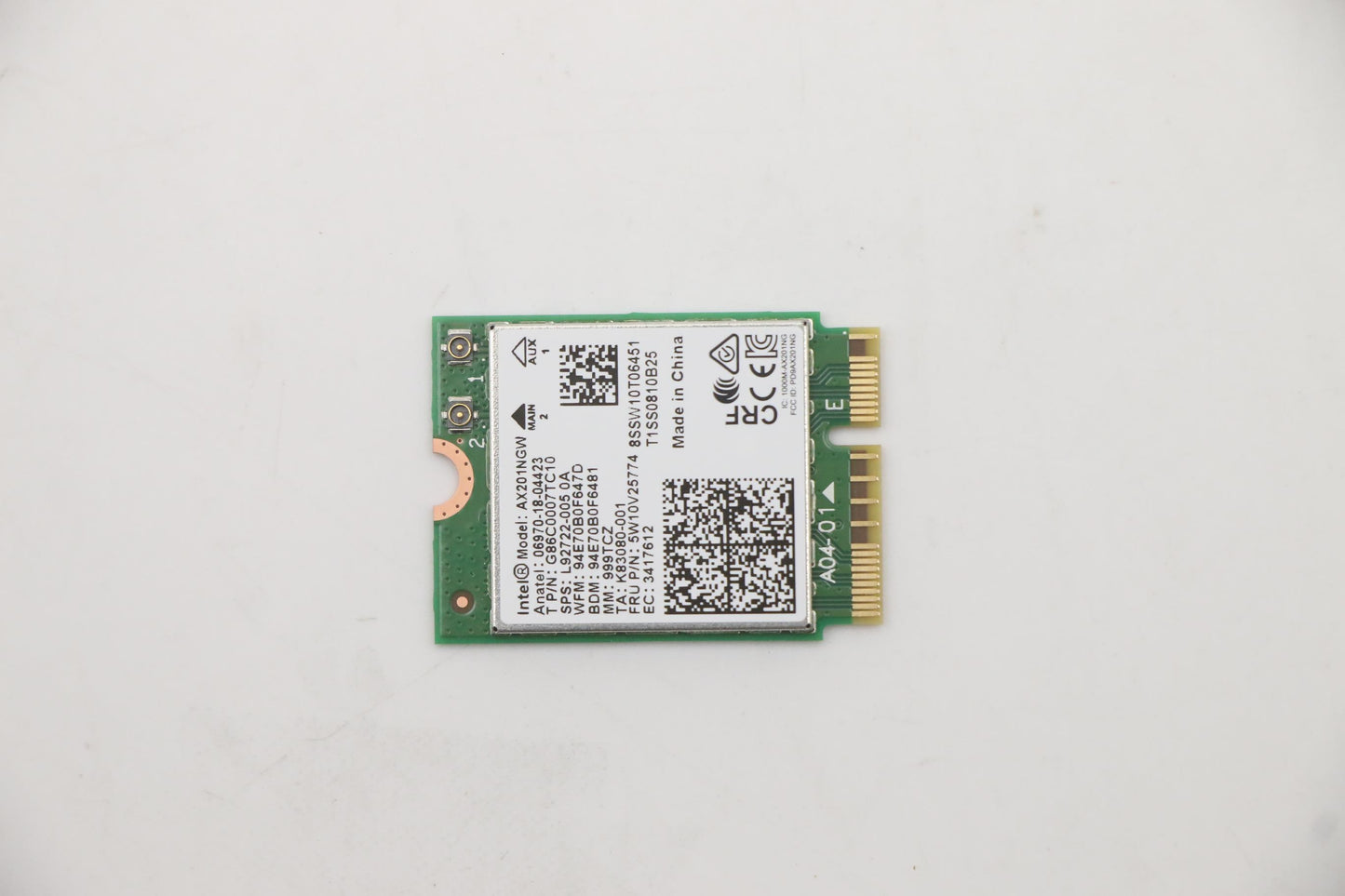 Lenovo AX201 Combo Wireless Module, Internal, No VP - 5W10V25774