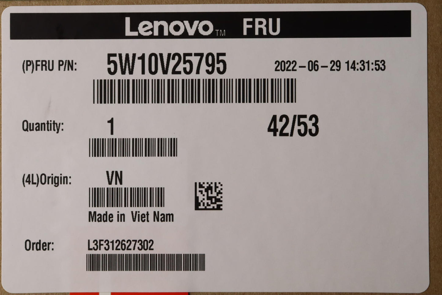 Lenovo (5W10V25795) Wireless LAN Adapter