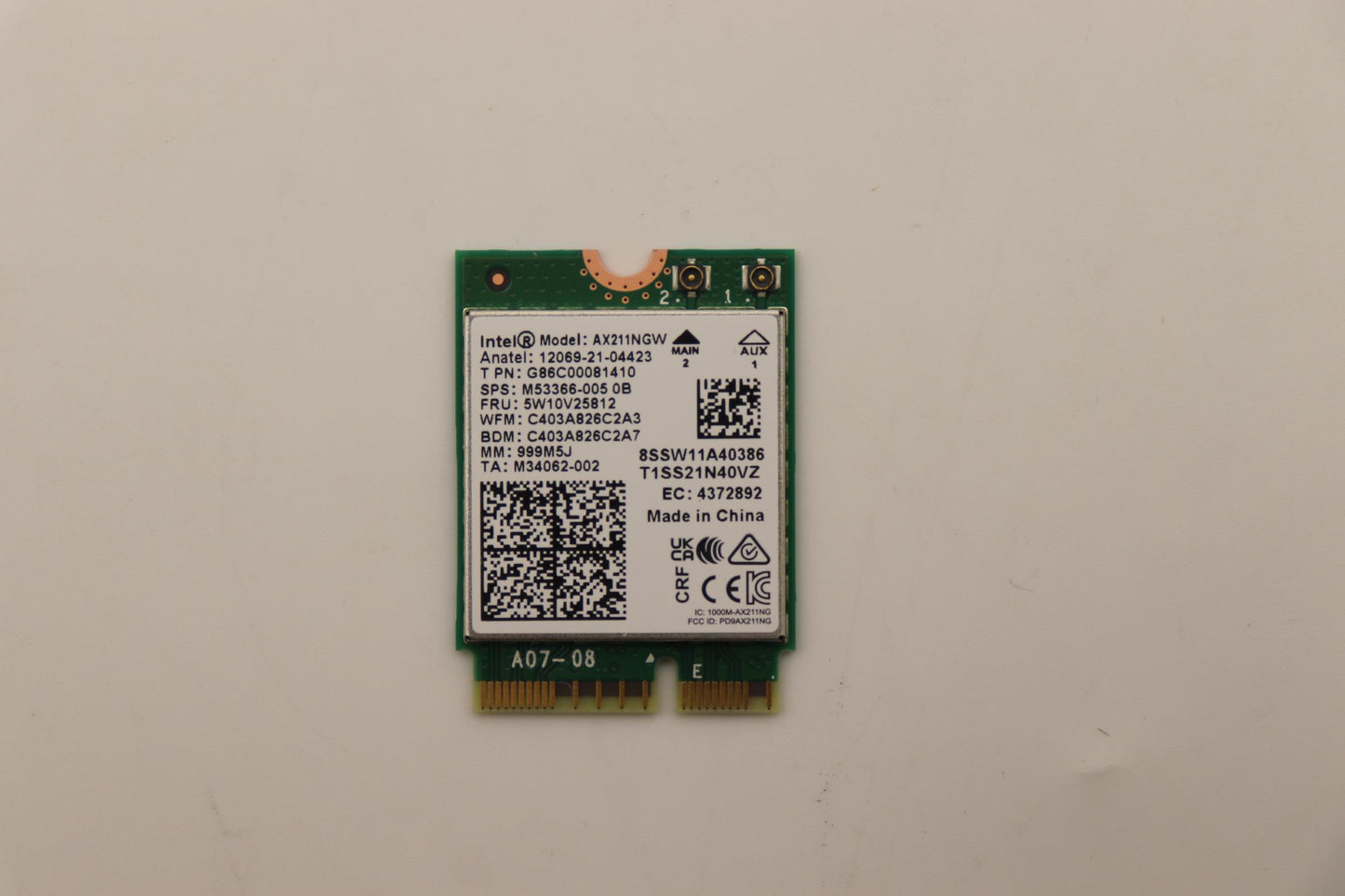 Lenovo Wireless Card, Intel AX211 NV - 5W10V25812