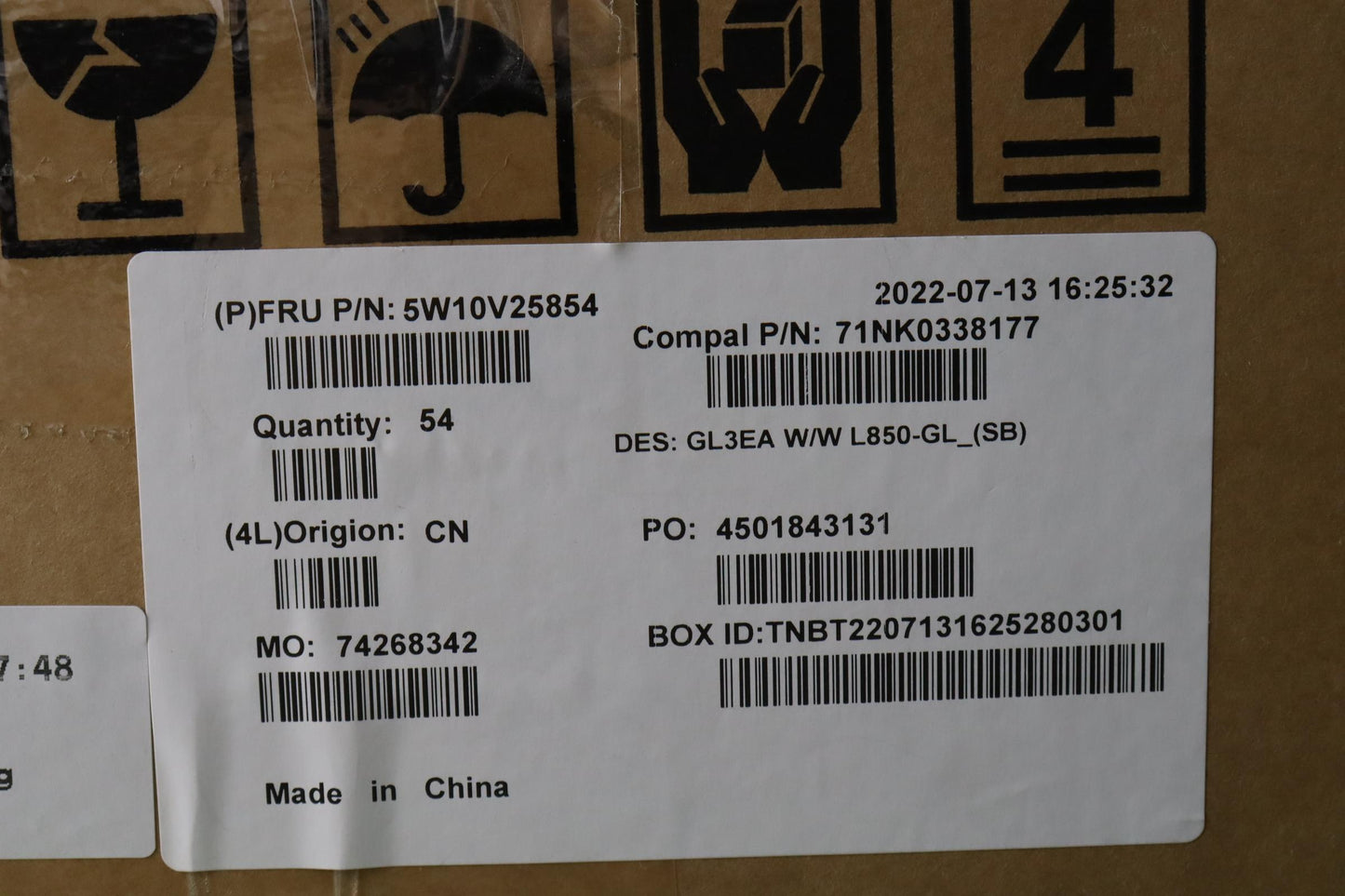 Lenovo Wireless Wireless,Wan,Fbc,L850 - 5W10V25854