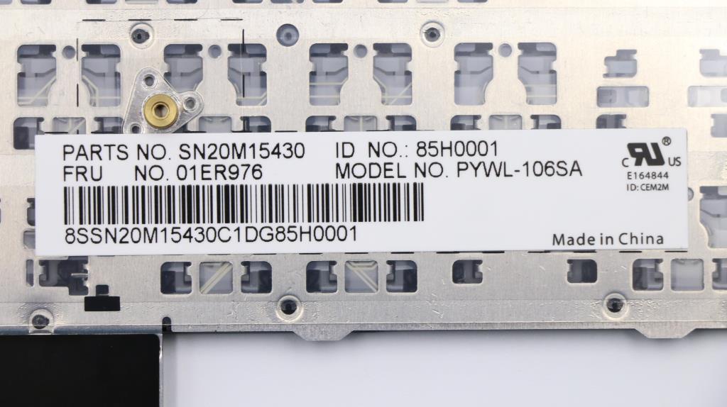 Lenovo Payton2Walter2 Nbl Kbd,Si,Chy - 01ER976