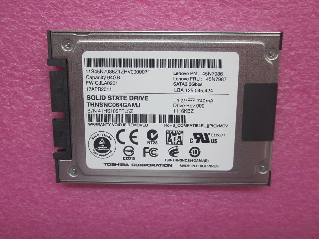 Lenovo Driveh Usata Ssd 64Gb Toshiba - 45N7987