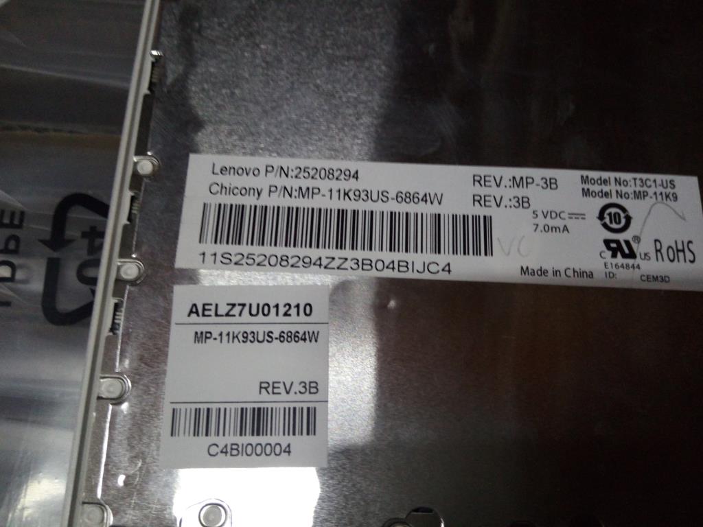 Lenovo Keyboard Ccy T3D1 Us84 Key Blk - 25208294