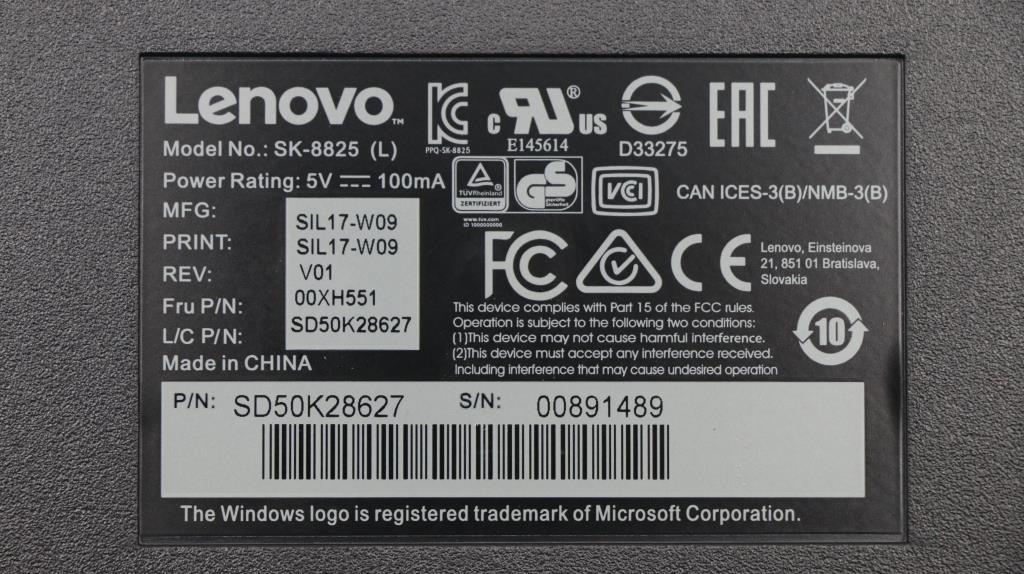 Lenovo Kb Keyboards External - 00XH551
