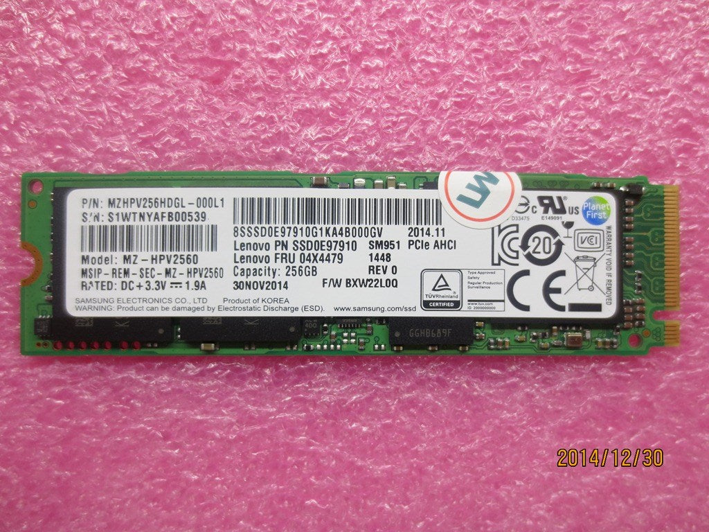 Lenovo Ssd_Asm256G,M.2,2280,Pcie2X4,S - 04X4479