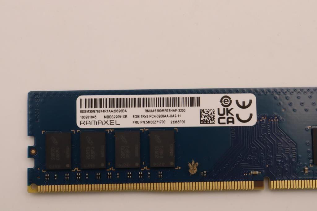 Lenovo (5M30Z71700) Memory Module, 8GB, DDR4, 3200, UDIMM, RAMAXEL