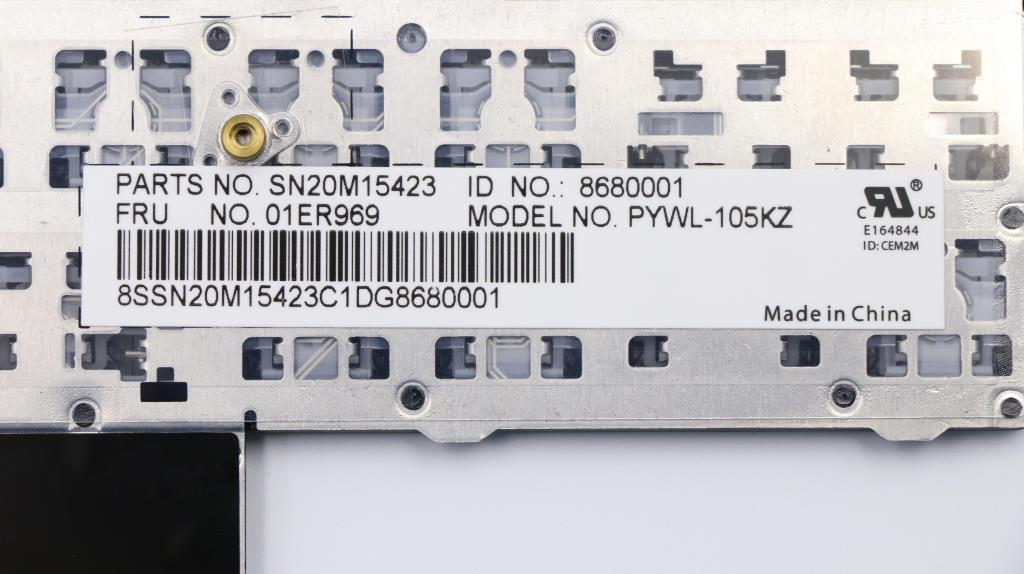Lenovo Payton2Walter2 Nbl Kbd,Kz,Chy - 01ER969