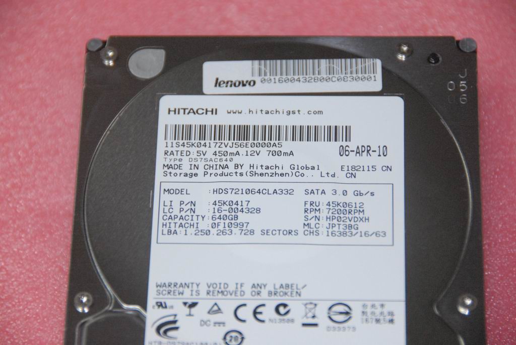 Lenovo 16004328 Hdd Hitachi Jupiter Hds721064C