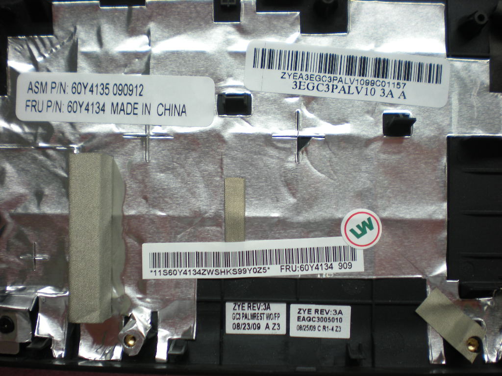 Lenovo Palmrest Asm 15W No Fpr - 60Y4134