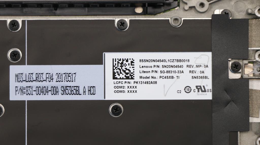 Lenovo Uppercaseasml81Brfpcham Ti Blk - 5CB0Q59413