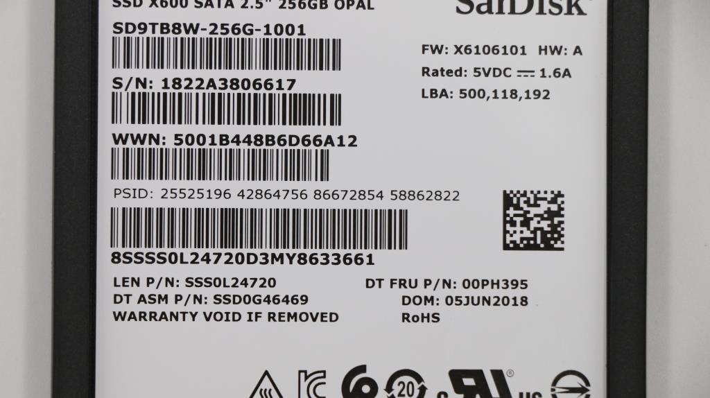 Lenovo 256G257Mmsata6Gsdkopal - 00UP669