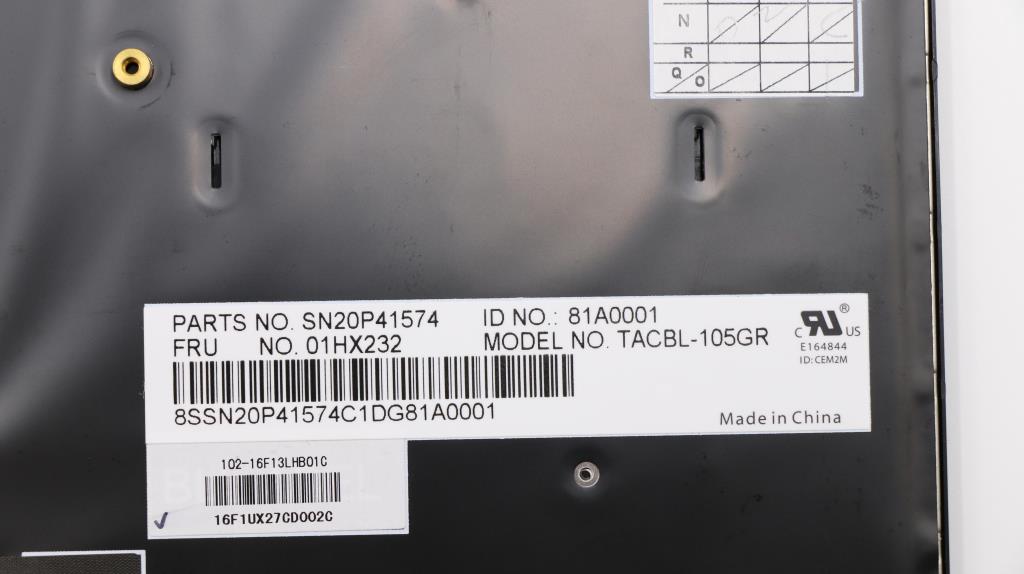 Lenovo Kb Lim16F13Grj4421 Gr Lts2 Bl - 01HX232