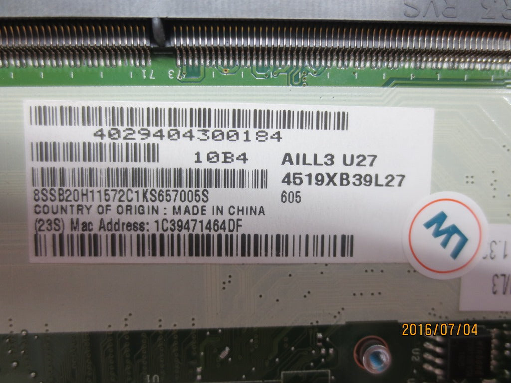 Lenovo Mb I5-6297 O Rtc Win Yamt Ytpm - 00UR185