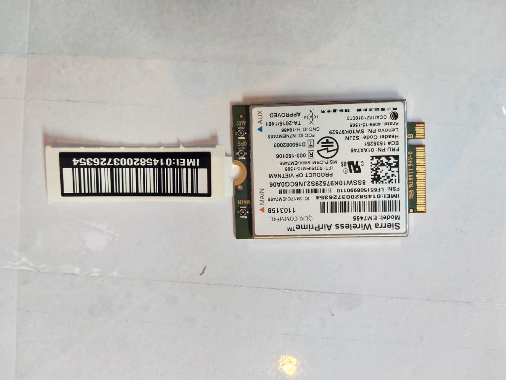 Lenovo Wireless, Cmb, Sie, Em7455Rel1 - 01AX746