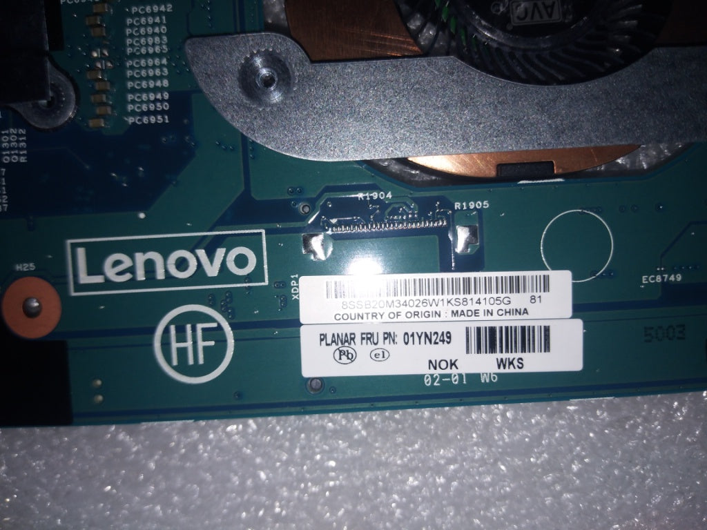 Lenovo 01YN249 Mb Nok I57300U Hd 8G Tpm2 Vpro