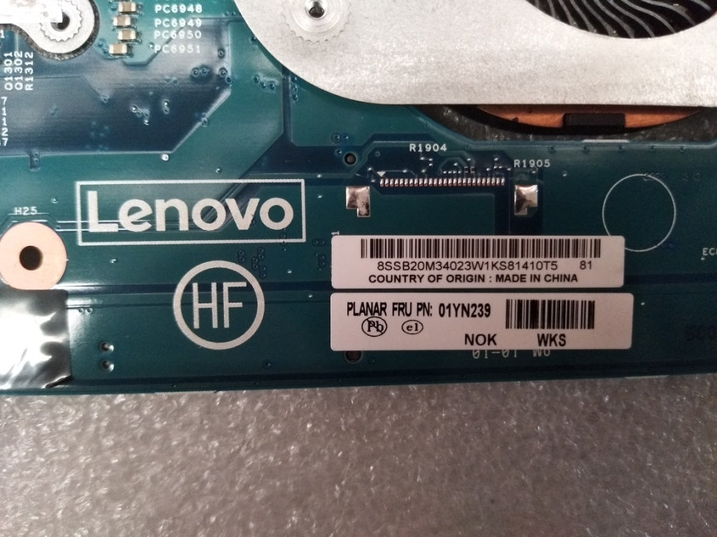 Lenovo 01YN239 Mb Nok I78650U Uhd 16G Tpm2 Vp