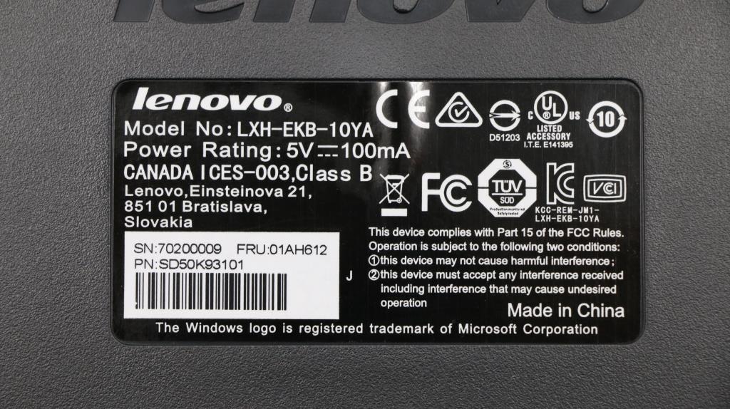 Lenovo 01AH612 Kb Keyboards External