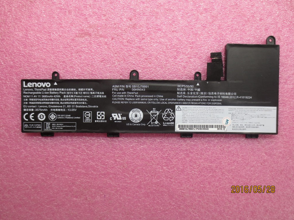 Lenovo 00HW043 Ba Rechargeable Batteries