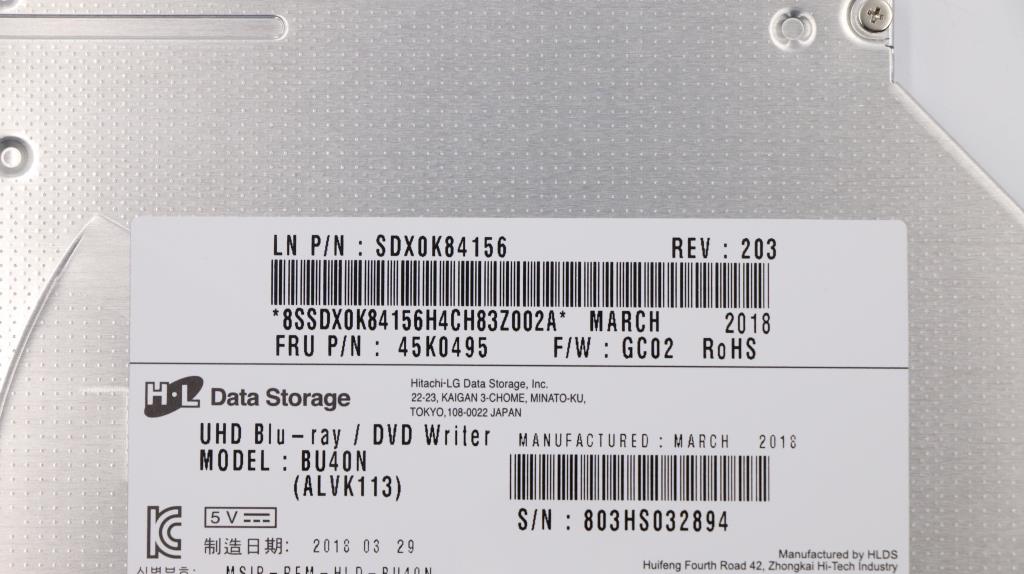 Lenovo Fru 9.5 Slim Uhd Bd Writer Wb - 45K0495