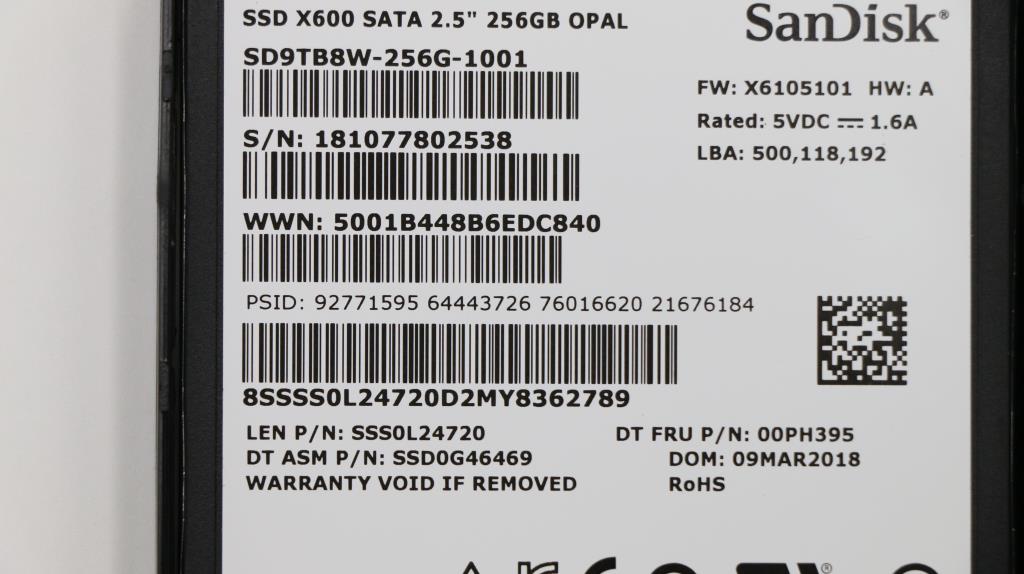 Lenovo 256G257Mmsata6Gsdkopal - 00UP672
