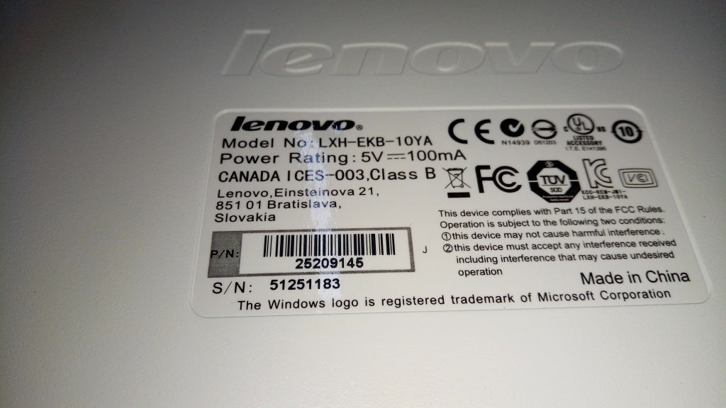 Lenovo 25209145 Kb Keyboards External