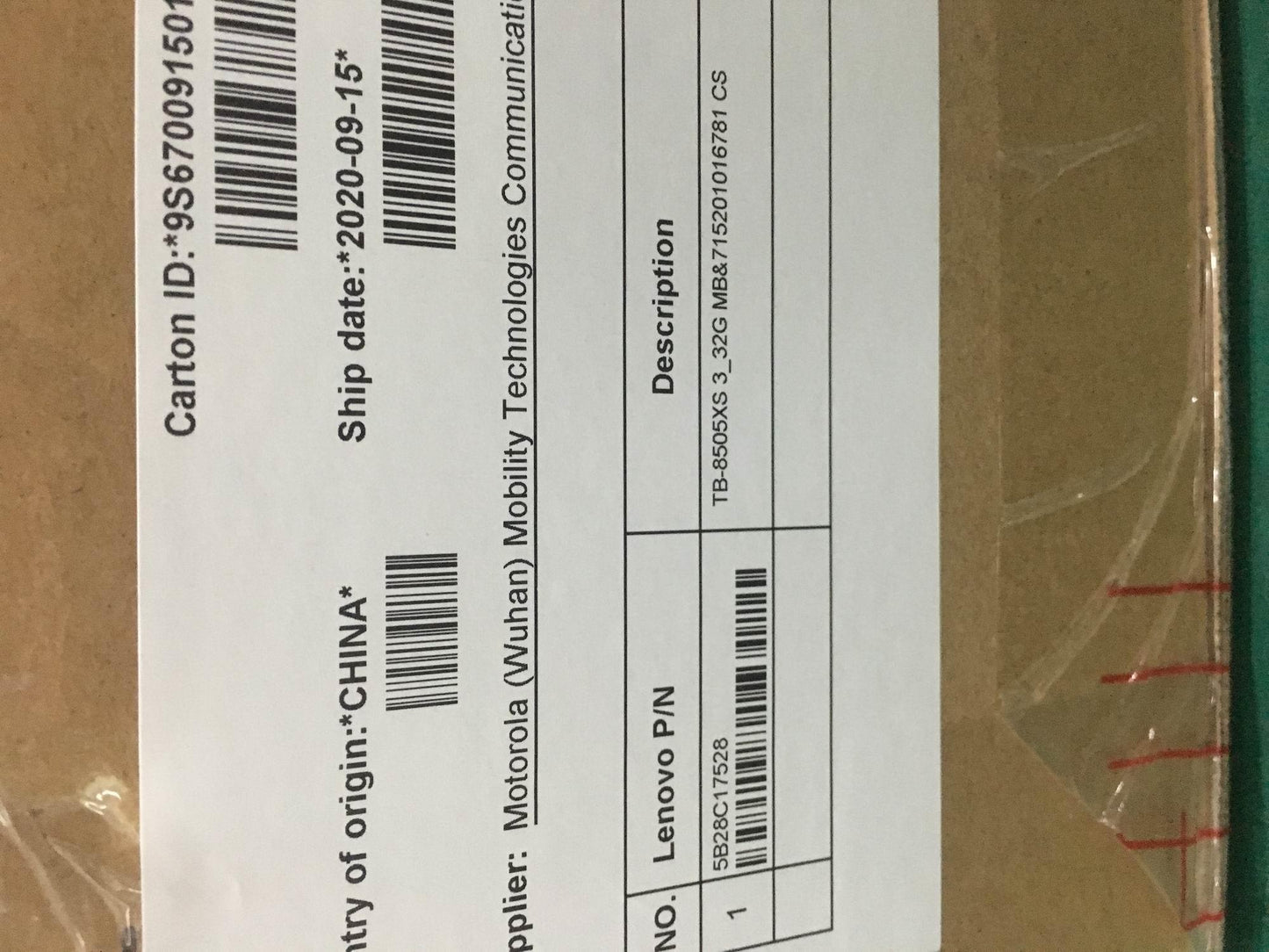 Lenovo Tb-8505Xs 3_32G Mb And71520101 - 5B28C17528
