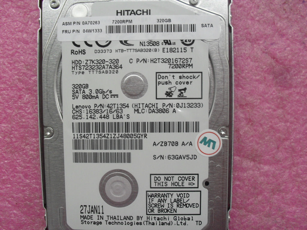 Lenovo Disk Tray-Armousetrong7 320Gb - 04W1333