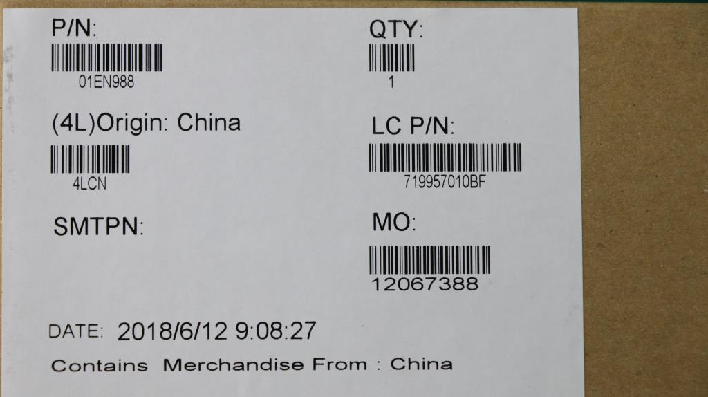Lenovo Fru Como Nmasmchykbblbkczs - 01EN988
