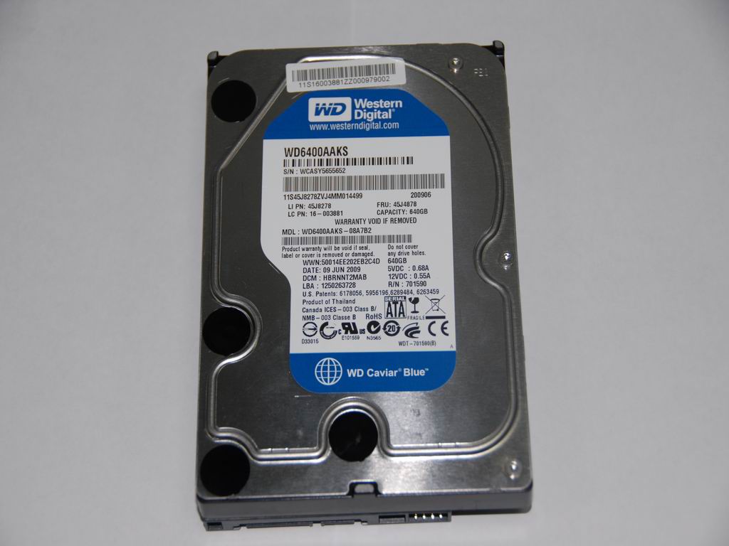 Lenovo 16003881 Hdd Sata2 640G Wd6400Aaks-08A7