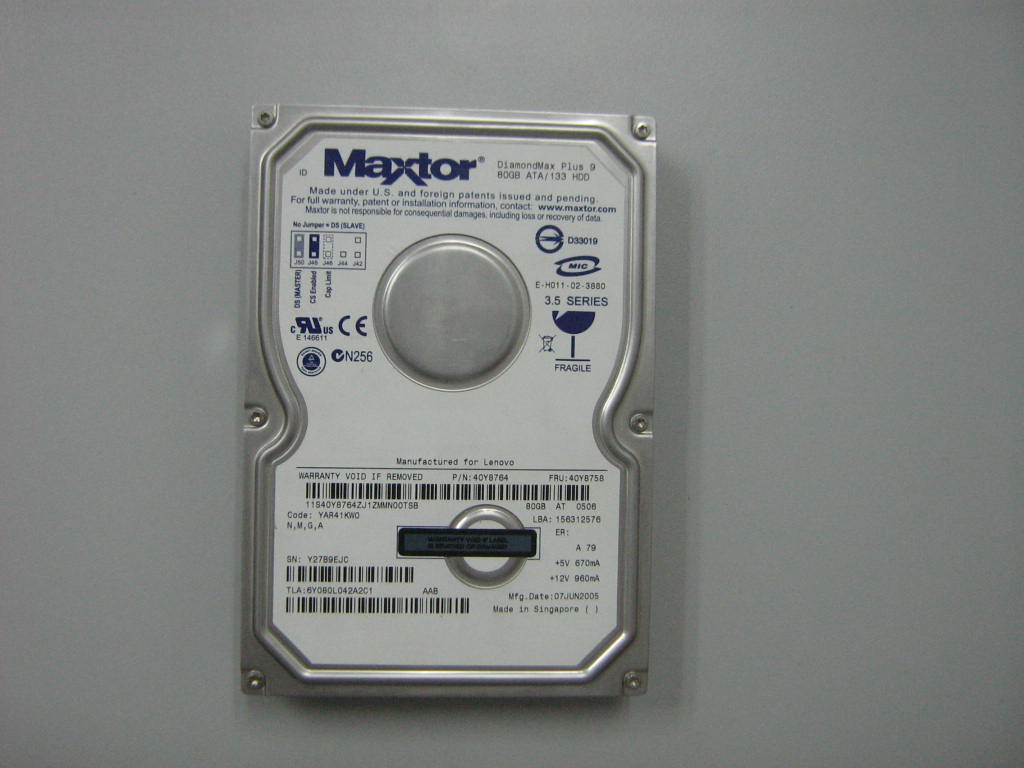 Lenovo Driveh .80Gb Pata - 40Y8758