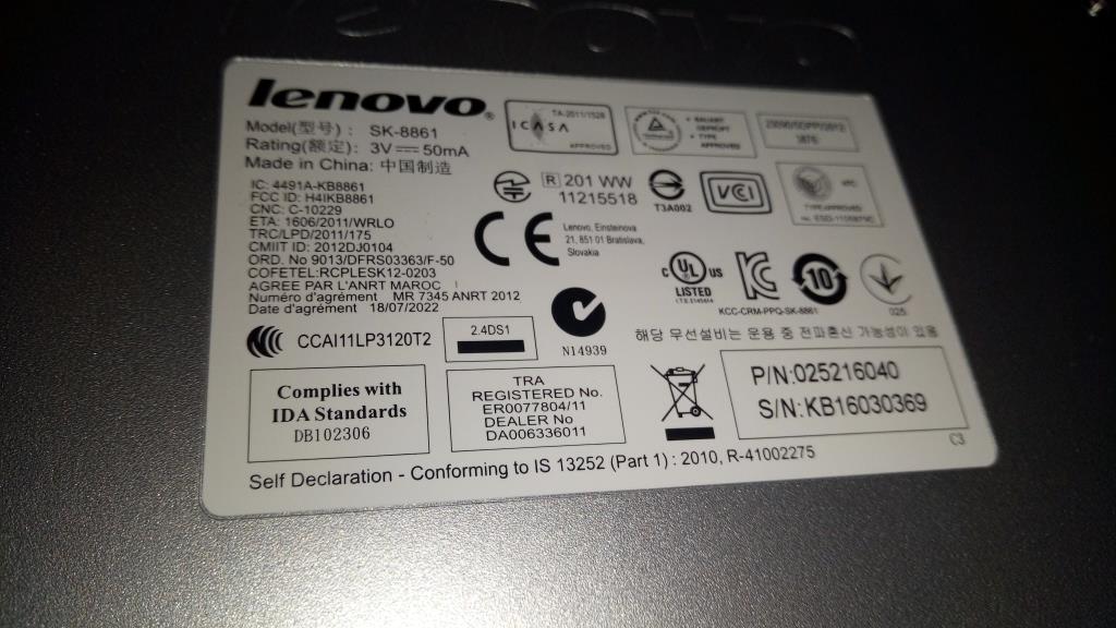 Lenovo Kb Keyboards External - 25216040