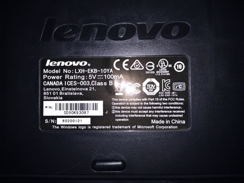 Lenovo 01AH601 Kb Keyboards External