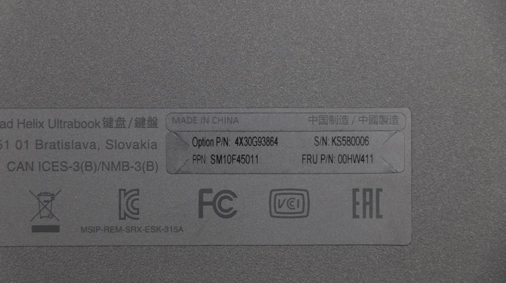 Lenovo Ki Keyboards Internal - 00HW411