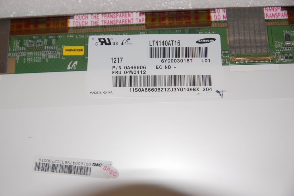 Lenovo 18004796 Lcd Sec Ltn140At16-L01 Hd G W