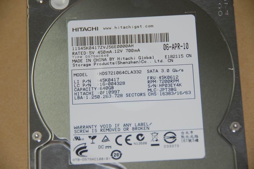 Lenovo 16004328 Hdd Hitachi Jupiter Hds721064C