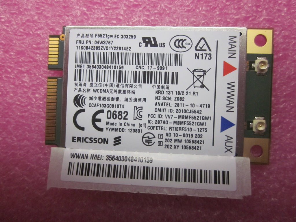 Lenovo Wireless Wireless,Wwan,Erc,F55 - 04W3767