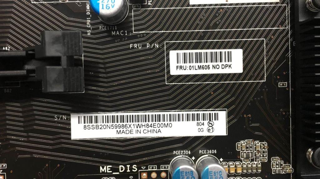 Lenovo System Board Planar Motherboar - 01LM605