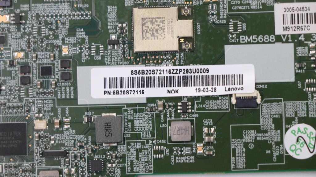 Lenovo (5B20S72116) Motherboard B 81Hy with Mt8173C, 32GB eMMC, and 4GB RAM