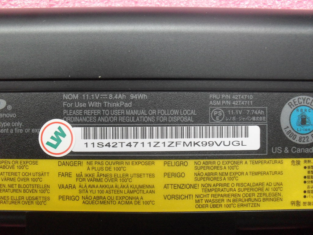Lenovo Rechargeable Batteries - 42T4710